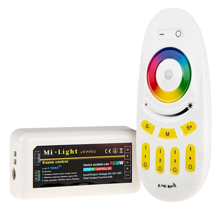 4-zone RGBW ledstrip touch RF controller SET 4-zone RGBW ledstrip touch RF controller SET